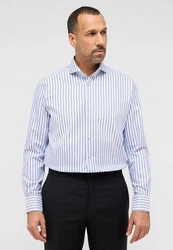 Eterna Langarmhemd MODERN FIT NON IRON Hellblau/Weiß