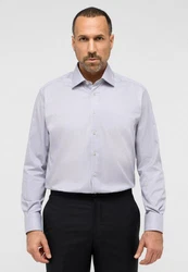 Eterna Langarmhemd COMFORT FIT NON IRON Grau/Hellblau