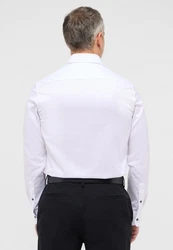 Eterna Langarmhemd SLIM FIT NON IRON Weiß/Creme/Grün