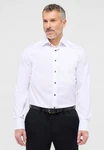 Eterna Langarmhemd SLIM FIT NON IRON Weiß/Creme/Grün