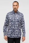 Eterna Langarmhemd COMFORT FIT NON IRON Dunkelblau/Blau/Lila