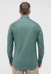 Eterna Langarmhemd SLIM FIT NON IRON Grün/Türkis