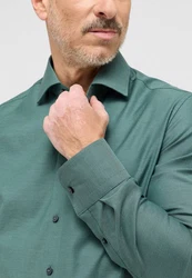 Eterna Langarmhemd SLIM FIT NON IRON Grün/Türkis