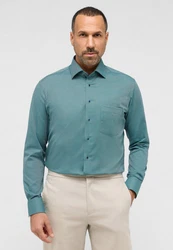 Eterna Langarmhemd Modern Fit Non Iron Grün/Hellblau/Blau/Türkis