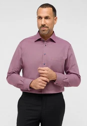 Eterna Langarmhemd Modern Fit Non Iron Lila/Bordeaux/Dunkelrot