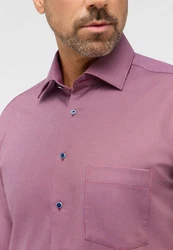 Eterna Langarmhemd Modern Fit Non Iron Lila/Bordeaux/Dunkelrot