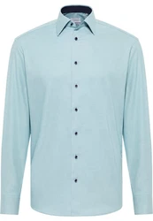 Eterna Langarmhemd MODERN FIT NON IRON Hellblau/Blau/Türkis