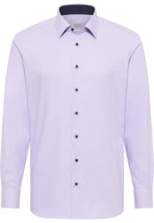 Eterna Langarmhemd MODERN FIT NON IRON Lila
