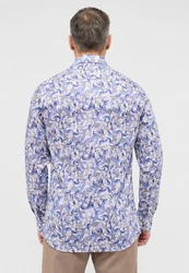 Eterna Langarmhemd SLIM FIT NON IRON Dunkelblau/Lila/Blau