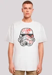 F4NT4STIC T-Shirt Star Wars Trooper Head Snoflakes Weiß/Dunkelrot