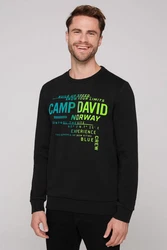 CAMP DAVID Sweater Schwarz/Orange/Grau/Gelb