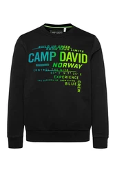 CAMP DAVID Sweater Schwarz/Orange/Grau/Gelb