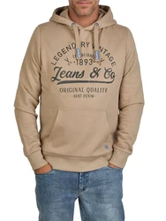 riverso Herren Kapuzenpullover RIVArmin Hoodie Sweatshirt Khaki/Braun