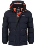 Geographical Norway Steppjacke Herren Outdoor Dunkelblau/Rot/Hellblau