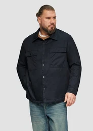Outdoorjacke Gefttertes Twill-Overshirt mit Brusttaschen Applikation