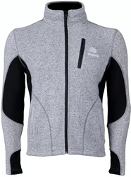 GUGGEN Mountain Fusion Fleecejacke Herren Grau/Hellgrau/Dunkelgrau