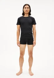 Armedangels T-Shirt HELMAAR RIB Herren Schwarz