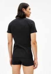 Armedangels T-Shirt HELMAAR RIB Herren Schwarz