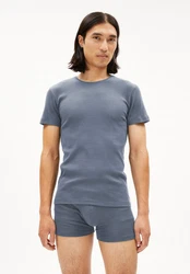 Armedangels T-Shirt HELMAAR RIB Herren Grau/Blau/Dunkelblau