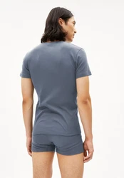 Armedangels T-Shirt HELMAAR RIB Herren Grau/Blau/Dunkelblau