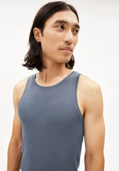 Armedangels T-Shirt JAANNO RIB Herren Grau/Blau/Dunkelblau