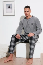 Buratti Pyjama Regular Fit (2 tlg) Grau/Hellgrau/Dunkelgrau