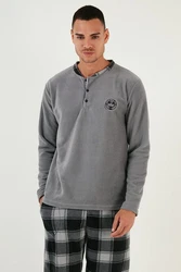 Buratti Pyjama Regular Fit (2 tlg) Grau/Hellgrau/Dunkelgrau