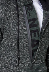 Rusty Neal Kapuzensweatshirt Knitwear Schwarz/Dunkelgrau/Grau