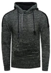 Rusty Neal Kapuzensweatshirt Knitwear Schwarz/Dunkelgrau/Grau