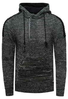 Rusty Neal Kapuzensweatshirt Knitwear Schwarz/Dunkelgrau/Grau