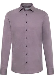 Eterna Langarmhemd SLIM FIT NON IRON Lila