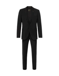 Benvenuto Anzug Othello Iago (3-tlg) Super Slim Fit Schwarz/Dunkelgrau