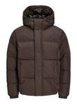 Jack & Jones Steppjacke JJEBradley Puffer mit Kapuze dunkelbraun