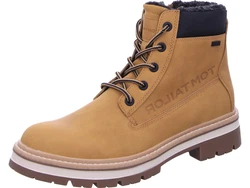 TOM TAILOR Stiefel Schnürstiefel Gelb/Blau/Beige/Khaki