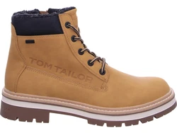 TOM TAILOR Stiefel Schnürstiefel Gelb/Blau/Beige/Khaki
