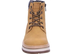 TOM TAILOR Stiefel Schnürstiefel Gelb/Blau/Beige/Khaki