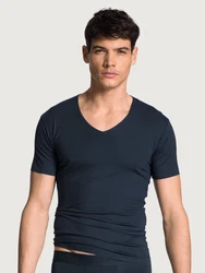 CALIDA Unterziehshirt Clean Line Herren Dunkelblau/Blau