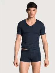 CALIDA Unterziehshirt Clean Line Herren Dunkelblau/Blau