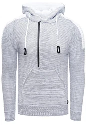 Rusty Neal Kapuzensweatshirt Knitwear Grau/Silber/Hellgrau