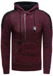 Rusty Neal Kapuzensweatshirt Knitwear Bordeaux/Dunkelrot/Rot