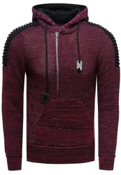 Rusty Neal Kapuzensweatshirt Knitwear Bordeaux/Dunkelrot/Rot