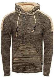 Rusty Neal Kapuzensweatshirt Knitwear Braun/Khaki/Beige/Dunkelgrün/Grau/Gelb