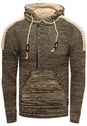 Rusty Neal Kapuzensweatshirt Knitwear Braun/Khaki/Beige/Dunkelgrün/Grau/Gelb