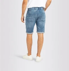 MAC Jeansbermuda Jogn Bermuda Blau/Hellblau/Lila