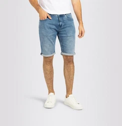 MAC Jeansbermuda Jogn Bermuda Blau/Hellblau/Lila