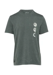 s.Oliver T-Shirt mit Frontprint Dunkelgrün/Grün