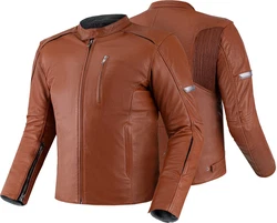 SHIMA Motorradjacke Hunter+ 2.0 Braun/Rot/Orange