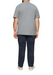 s.Oliver Kurzarmshirt T-Shirt mit Crew Neck und Frontprint Artwork Grau/Hellgrau