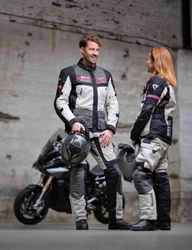 DIFI Motorradjacke Sierra Nevada 3 Aerotex Grau/Rosa/Blau