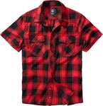 Brandit Outdoorhemd Checkshirt Kurzarmhemd Rot/Dunkelrot
